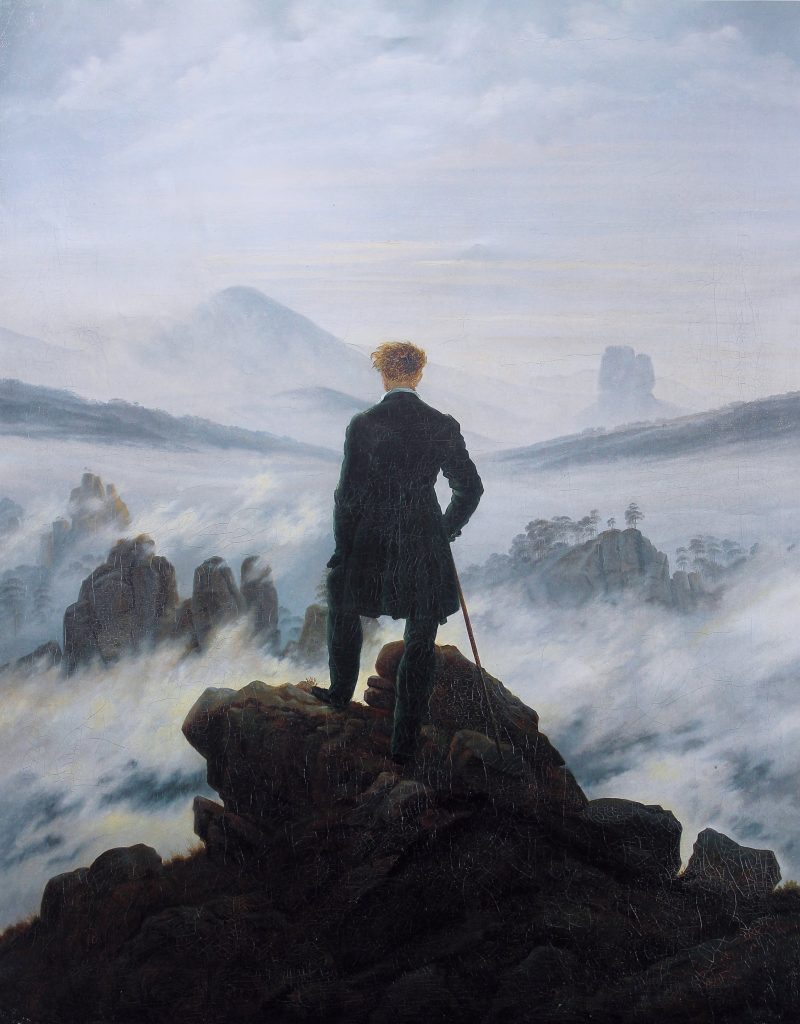 El caminante sobre el mar de nubes, Caspar David Friedrich, Friedrich, Romanticismo, Alemania, Siglo XIX